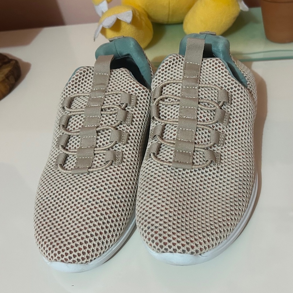Geox Respira Beige Teal Workout Shoes